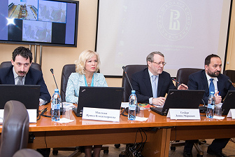 Artem Shadrin, Irina Makieva, Leonid Gokhberg and Ivan Blagodir